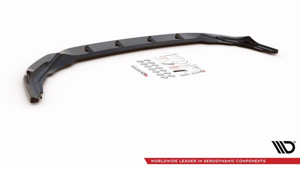 Maxton Front Splitter V.4 Volkswagen Golf R Mk8 - Gloss Black