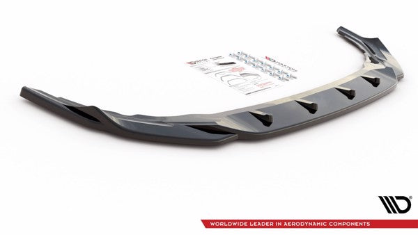 Maxton Front Splitter V.4 Volkswagen Golf R Mk8 - Gloss Black