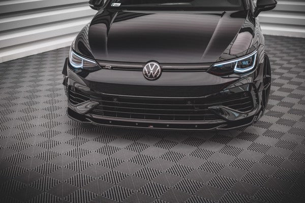 Maxton Front Splitter V.4 Volkswagen Golf R Mk8 - Gloss Black