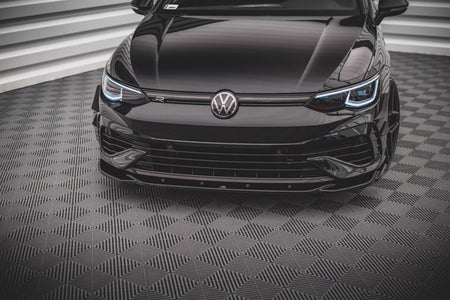 Maxton Front Splitter V.4 Volkswagen Golf R Mk8 - Gloss Black
