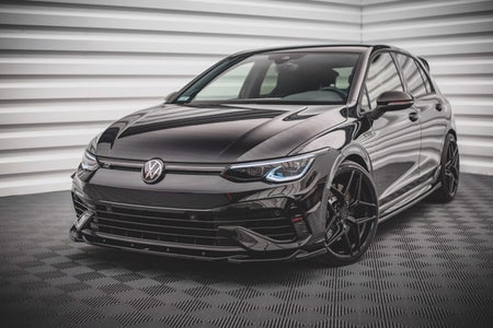 Maxton Front Splitter V.4 Volkswagen Golf R Mk8 - Gloss Black
