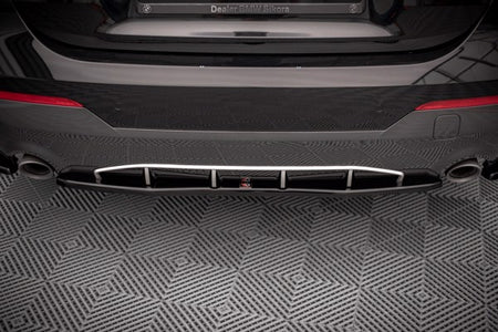 Maxton Central Rear Splitter For BMW 4 M-Pack G22 - Gloss Black