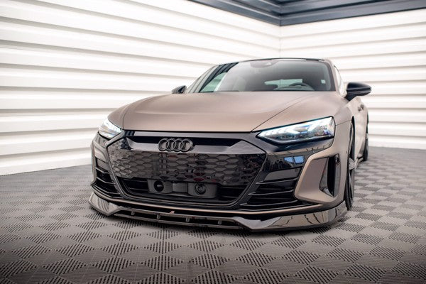 Maxton Front Splitter V.3 Audi E-Tron Gt / RS Gt Mk1 - Gloss Black