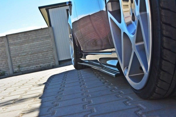 Maxton Side Skirts Diffusers Saab 9-3 Turbo X/ Aero Facelift - Gloss Black