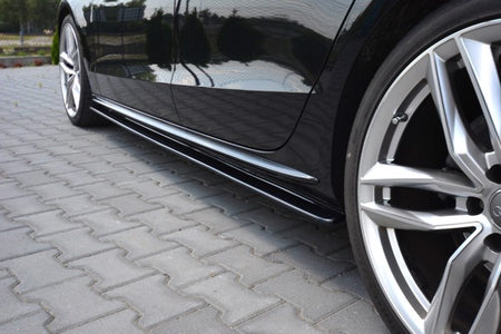 Maxton Side Skirts Diffusers Audi S5 / A5 / A5 S-Line 8T / 8T Fl Sportback  - Gloss Black