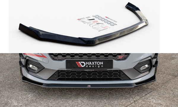 Maxton Front Splitter V.5 Ford Fiesta Mk8 St / St-Line - Gloss Black