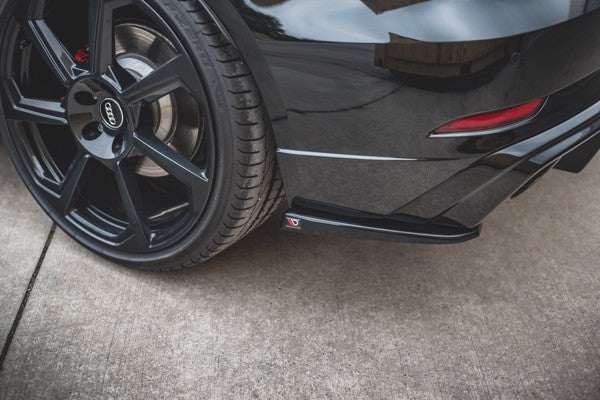 Maxton Rear Side Splitters V.2 Audi RS3 8V Sportback Facelift - Gloss Black