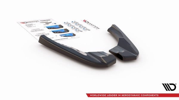 Maxton Rear Side Splitters V.2 Audi RS3 8V Sportback Facelift - Gloss Black