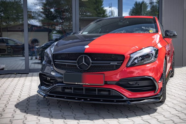 Maxton Front Splitter V.1 Mercedes-Benz A45 Aero W176 Facelift - Gloss Black