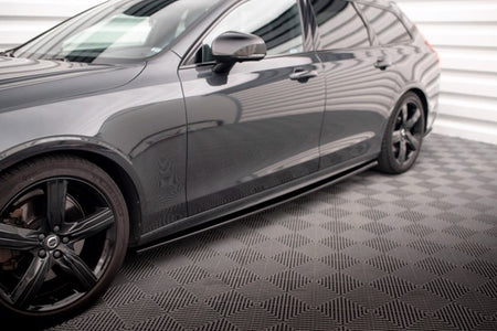 Maxton Side Skirts Diffusers Volvo V90 R-Design Mk2 - Gloss Black