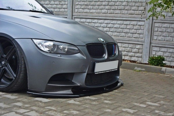 Maxton Front Splitter BMW M3 E92 / E93 (Preface Model Fits M Performance Splitters) - Gloss Black