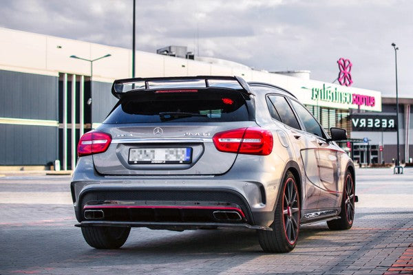 Maxton Central Rear Splitter (Without Vertical Bars) Mercedes-Benz Gla 45 Amg Suv (X156) Preface - Gloss Black