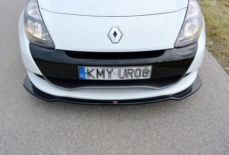 Maxton Front Splitter V.1 Renault Clio Mk3 RS Facelift - Gloss Black
