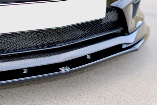 Maxton Front Splitter V.2 Mercedes Cla 45 Amg C117 (Preface) - Gloss Black
