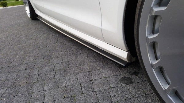 Maxton Side Skirts Diffusers Audi S6 / A6 S-Line C7  - Gloss Black