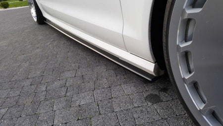 Maxton Side Skirts Diffusers Audi S6 / A6 S-Line C7  - Gloss Black