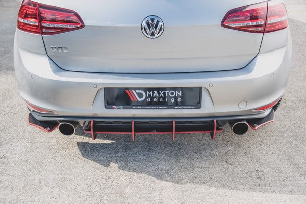 Maxton Racing Durability Rear Side Splitters V.2 VW Golf 7 Gti - Black