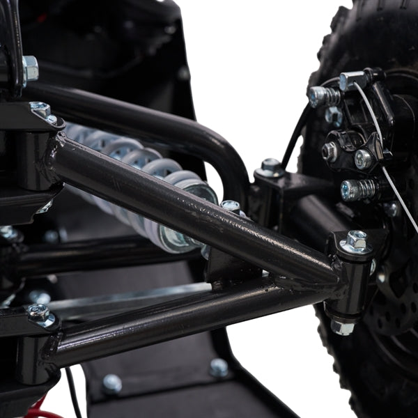 Mini EL ATV Sport 1000W i grøn med robuste offroad-dæk, forlygte og sporty design til børn og unge
