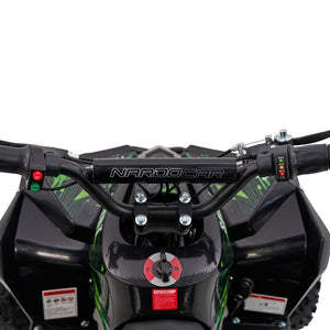 Mini EL ATV Sport 1000W i grøn med robuste offroad-dæk, forlygte og sporty design til børn og unge