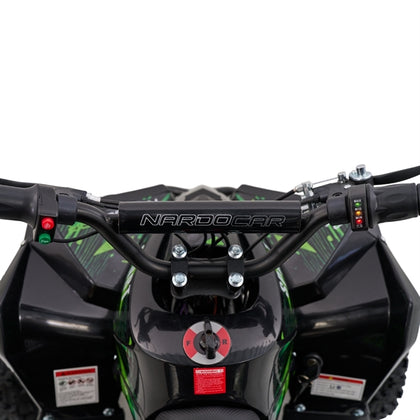 Mini EL ATV Sport 1000W i grøn med robuste offroad-dæk, forlygte og sporty design til børn og unge