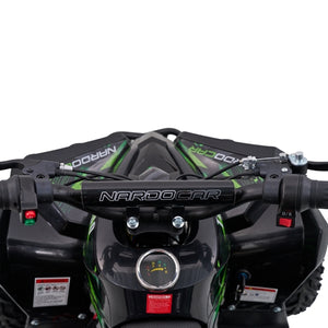 Grøn Mini EL ATV Turbo Brushless 1060W med robuste dæk, kraftig forfjeder og sporty design til terrænkørsel