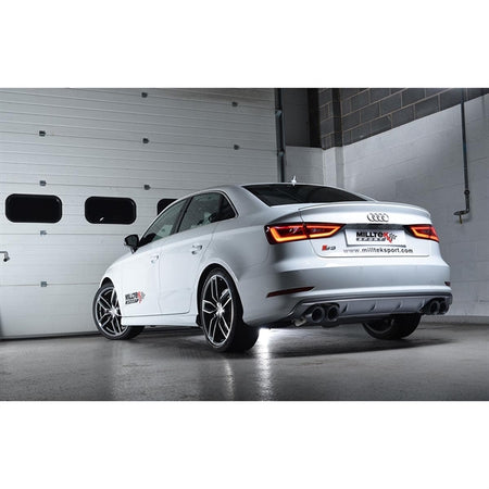 Milltek Cat-back Audi S3 2.0 TFSI quattro Saloon & Cabrio 8V/8V.2 (Non-GPF Equipped Models Only)
