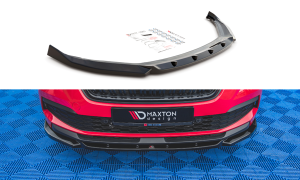 Maxton Front Splitter V.1 Skoda Kamiq - Gloss Black