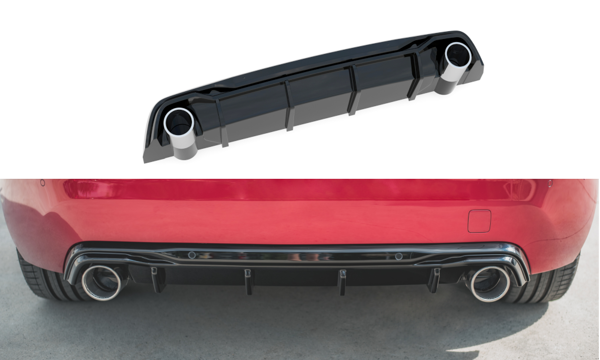 Maxton Rear Valance + Exhaust Ends Imitation Peugeot 308 Gt Mk2 Facelift
