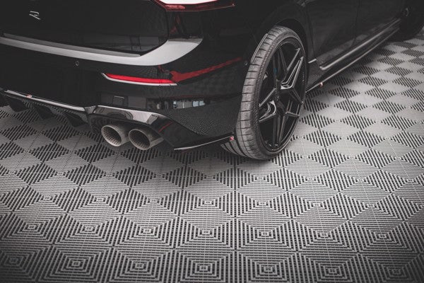 Maxton Rear Side Splitters V.3 For Volkswagen Golf R Mk8 - Gloss Black