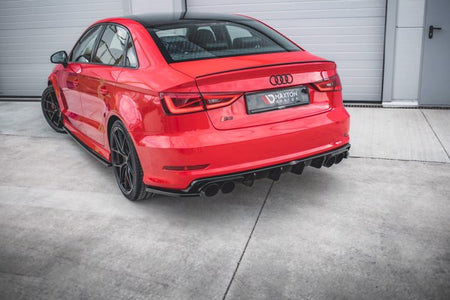 Maxton Rear Side Splitters Audi S3 Sedan 8V - Gloss Black