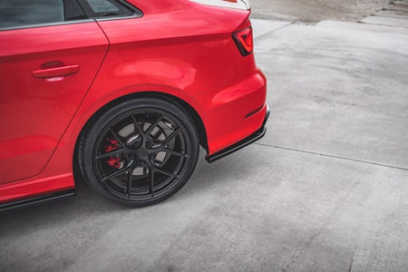 Maxton Rear Side Splitters Audi S3 Sedan 8V - Gloss Black
