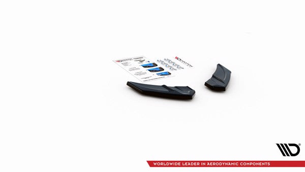 Maxton Rear Side Splitters V.3 Volkswagen Golf R Mk7 - Gloss Black