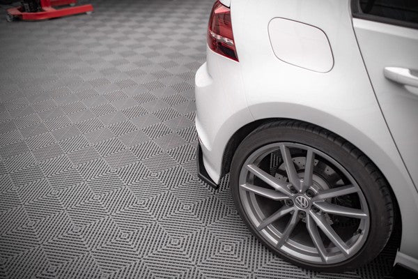 Maxton Rear Side Splitters V.3 Volkswagen Golf R Mk7 - Gloss Black