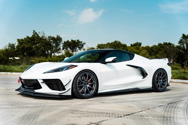 Maxton Side Skirts Diffusers Chevrolet Corvette C8 - Gloss Black