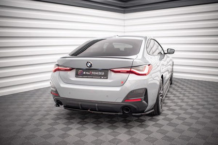 Maxton Central Rear Splitter For BMW 4 Gran Coupe M-Pack G26 - Gloss Black