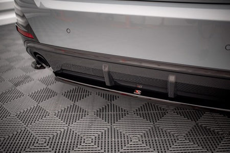 Maxton Central Rear Splitter For BMW 4 Gran Coupe M-Pack G26 - Gloss Black