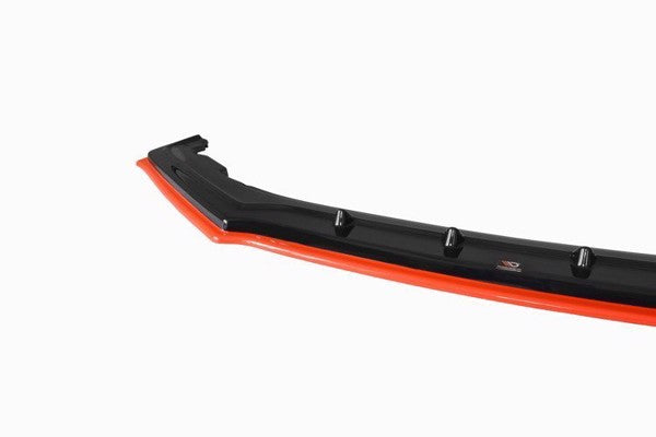 Maxton Front Splitter V.4 Subaru Brz Facelift - Gloss Black + Red