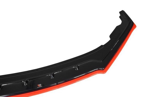 Maxton Front Splitter V.4 Subaru Brz Facelift - Gloss Black + Red