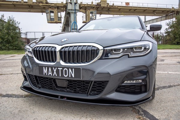 Maxton Front Splitter V.3 For BMW 3 G20 M-Pack - Gloss Black