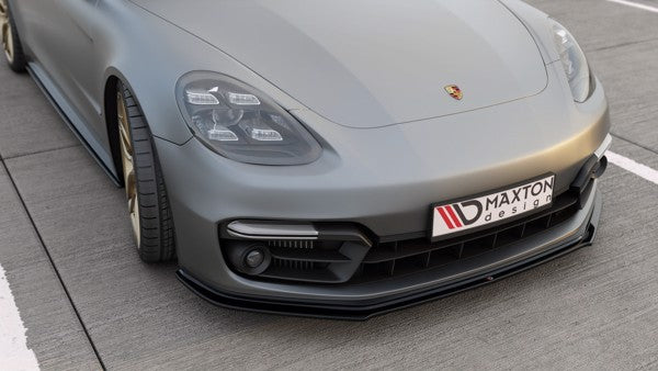 Maxton Front Splitter Porsche Panamera Turbo / Gts 971 - Gloss Black