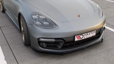Maxton Front Splitter Porsche Panamera Turbo / Gts 971 - Gloss Black