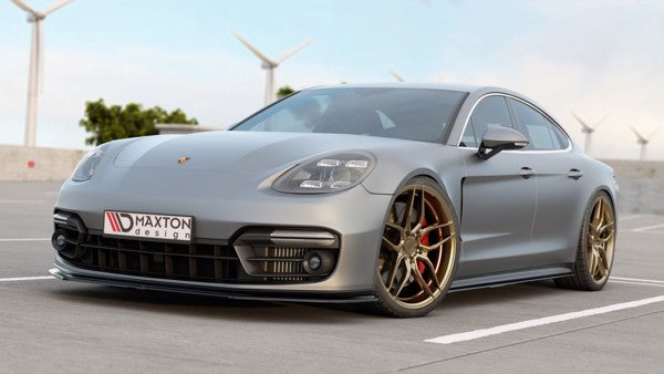 Maxton Front Splitter Porsche Panamera Turbo / Gts 971 - Gloss Black
