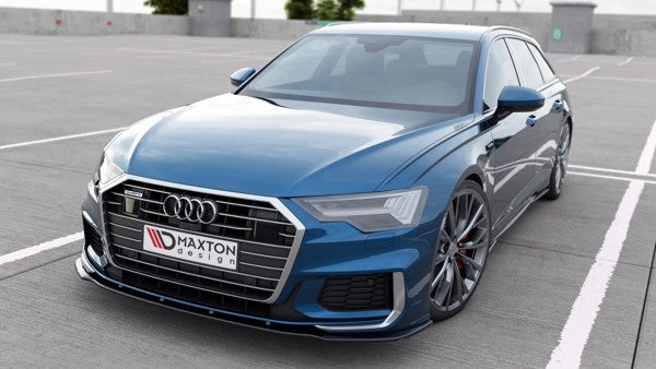 Maxton Front Splitter V.2 Audi A6 S-Line / S6 C8  - Gloss Black