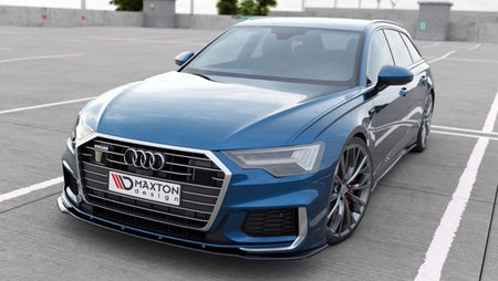 Maxton Front Splitter V.2 Audi A6 S-Line / S6 C8  - Gloss Black