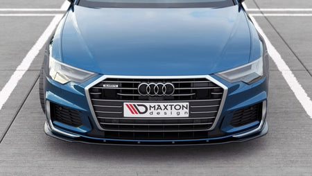 Maxton Front Splitter V.2 Audi A6 S-Line / S6 C8  - Gloss Black