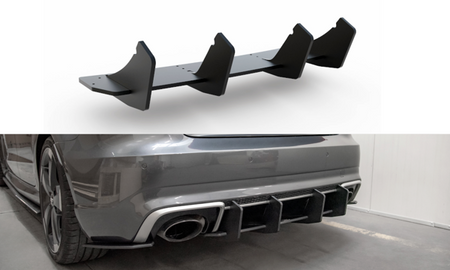 Maxton Racing Durability Rear Diffuser V.2 Audi RS3 8V Sportback - Black