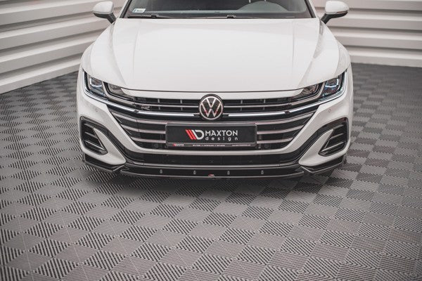 Maxton Front Splitter V.1 Volkswagen Arteon R-Line Facelift - Gloss Black
