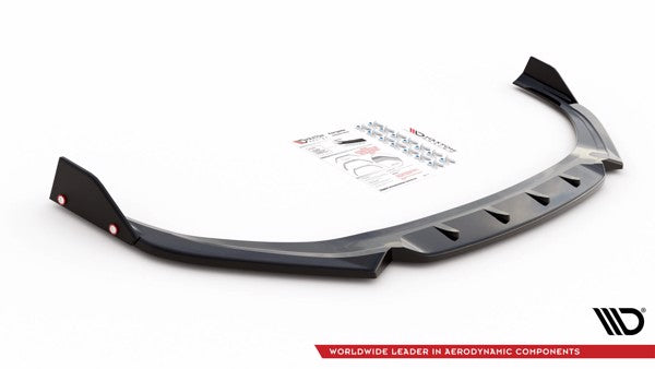 Maxton Front Splitter + Flaps V.1 Hyundai I30 N Hatchback/Fastback Mk3 Facelift - Gloss Black