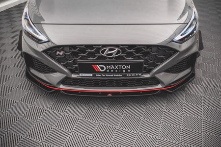 Maxton Front Splitter + Flaps V.1 Hyundai I30 N Hatchback/Fastback Mk3 Facelift - Gloss Black
