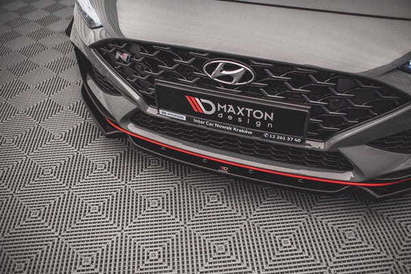 Maxton Front Splitter + Flaps V.1 Hyundai I30 N Hatchback/Fastback Mk3 Facelift - Gloss Black